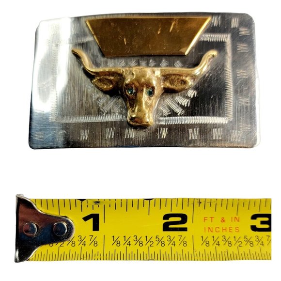 Vintage Ladies Handmade Longhorn Western Belt Buckle